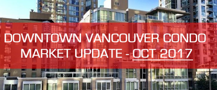 Downtown Vancouver condo units market update – October 2017 (1 bedroom & studio)